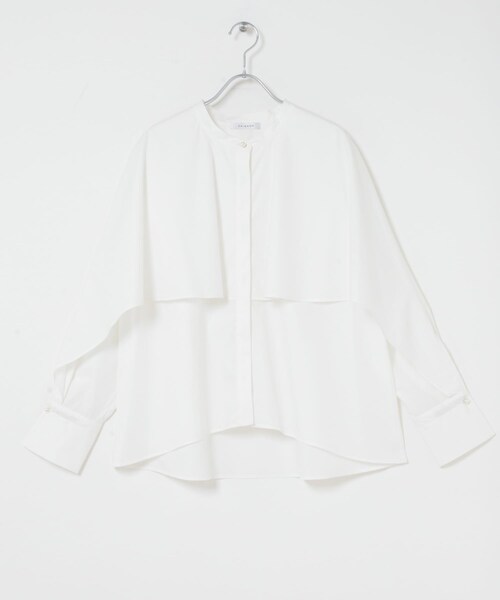 URBAN RESEARCH ROSSO（アーバンリサーチロッソ）の「『別注』CHIGNON×ROSSO　ラッフルシャツブラウス（シャツ/ブラウス・レディース・OWHITE/LBLUE・Free）」の8枚目の写真