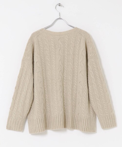 URBAN RESEARCH DOORS（アーバンリサーチドアーズ）の「ハミルトンウールアラン柄プルオ-バー（ニット/セーター・レディース・L/BEG/PURPLE/NAVY・M）」の15枚目の写真