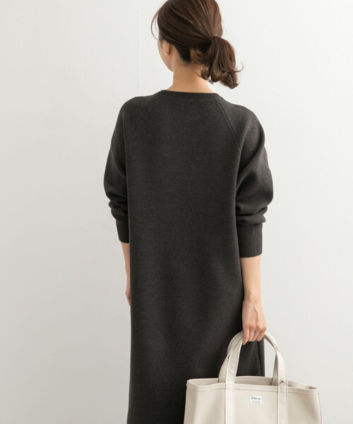 URBAN RESEARCH DOORS(アーバンリサーチドアーズ)の「スウェットライクニットワンピース(ワンピース・レディース・L/BEG/BORDEAUX/CHARCOAL・Free)」の10枚目の写真