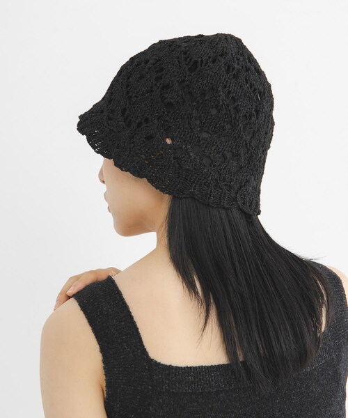 KBF（ケイビーエフ）の「クロシェベルHAT（ハット・レディース・CUSTARD/BLACK・One）」の4枚目の写真
