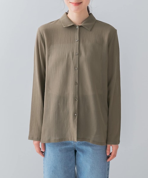 URBAN RESEARCH ROSSO（アーバンリサーチロッソ）の「F by ROSSO　楊柳シアーシャツ（シャツ/ブラウス・レディース・YELLOW/P/BEIGE/GRAY・FREE）」の13枚目の写真