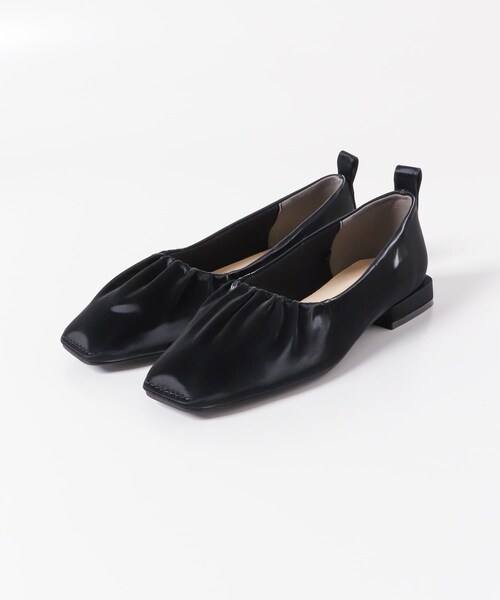 SENSE OF PLACE by URBAN RESEARCH（センスオブプレイスバイアーバンリサーチ）の「シャイニーギャザーフラットシューズ（パンプス・レディース・YELLOW/BLACK/CHARCOAL・S/M/L）」の12枚目の写真