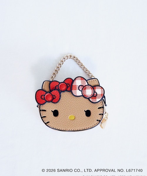 VIS(ビス)の「【HELLO KITTY×VIS】日焼けデザイン ハローキティフェイスポーチチャーム(ポーチ・レディース・ベージュ・F)」の7枚目の写真