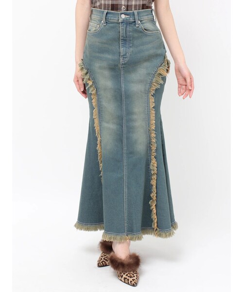 EVRIS（エヴリス）の「マーメイドデニムスカート（デニムスカート・レディース・ブラック/インディゴ・S/M）」の7枚目の写真