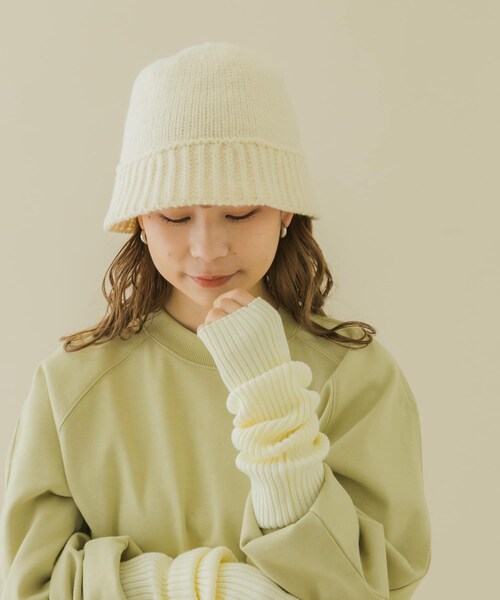 SMELLY（スメリー）の「ニットデザインハット（ハット・レディース・BLK/IVO・-）」の10枚目の写真