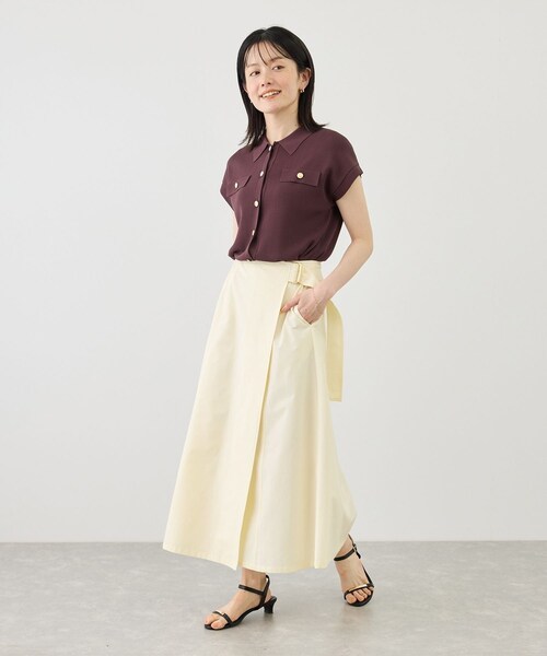 ROPE' PICNIC(ロペピクニック)の「ラップ風スカート(スカート・レディース・オフホワイト/カーキ/ネイビー・M/S)」の9枚目の写真