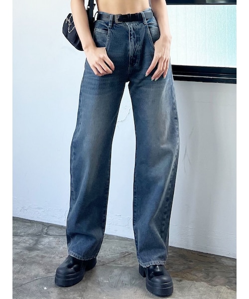 【未使用品！！】エモダ　デニム EMODA エモダ デニム ハイウエスト スリム スキニー 細い ELDER
