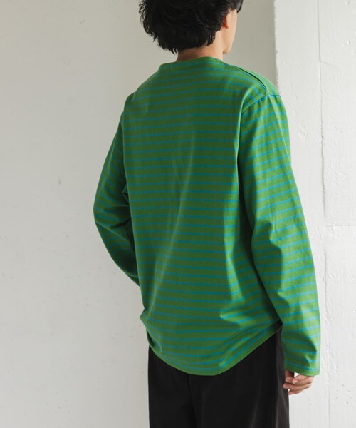 URBAN RESEARCH DOORS(アーバンリサーチドアーズ)の「FORK&SPOON ボートネックボーダー(Tシャツ/カットソー・メンズ・BRN×PNK/GRN×TUQ/YEL×PPL・4/5)」の17枚目の写真