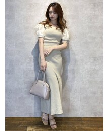 dazzlin | オープンシアースリーブマーメイドニットワンピース(ワンピース)