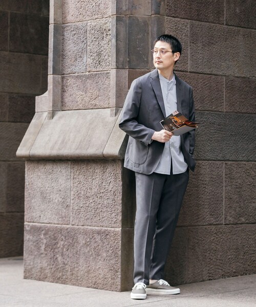 URBAN RESEARCH DOORS(アーバンリサーチドアーズ)の「LIFE STYLE TAILOR リネンライクコンフォータブルジャケット(テーラードジャケット・メンズ・NAVY/GRAY/OLV BROWN・S/M/L/XL)」の11枚目の写真