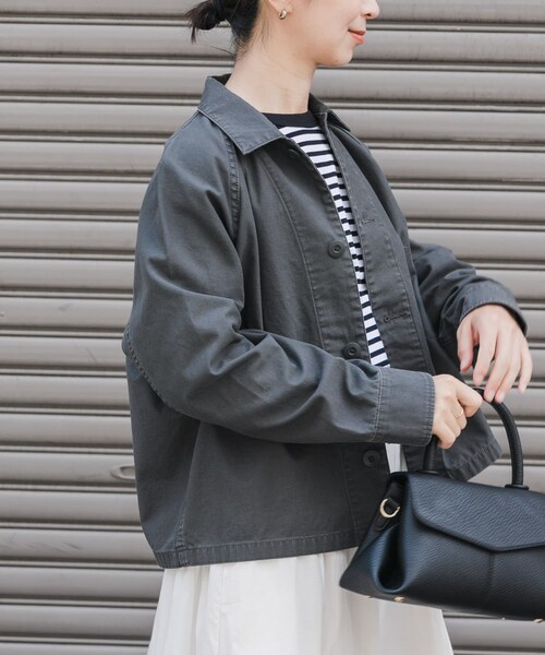 URBAN RESEARCH DOORS（アーバンリサーチドアーズ）の「FORK&SPOON　ミリタリージャケット（ミリタリージャケット・レディース・CHARCOAL/KHAKI・1）」の3枚目の写真