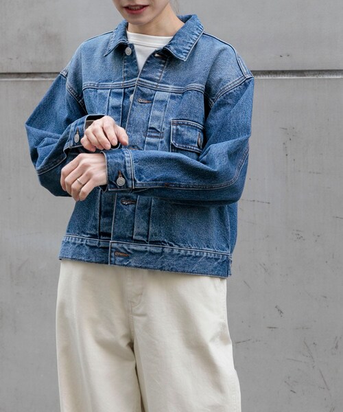 URBAN RESEARCH DOORS（アーバンリサーチドアーズ）の「FORK&SPOON　JFデニムジャケット（デニムジャケット・レディース・ONEWASH/USED・1）」の2枚目の写真