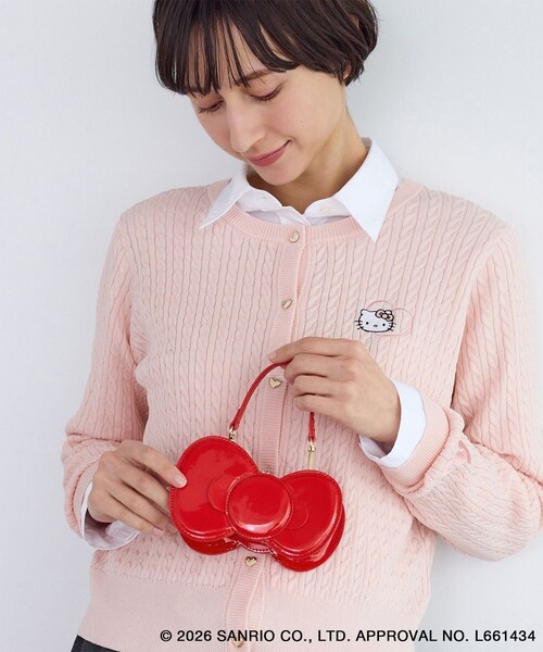 ROPE' PICNIC(ロペピクニック)の「【ROPE' PICNIC×ハローキティ】2WAYストラップ付きミニショルダーリボンバッグ(トートバッグ・レディース・ブラック/レッド・F)」の17枚目の写真