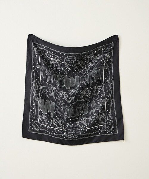 ROPE'（ロペ）の「ROPE' リバイバルシルクスカーフ/Sサイズ・26AW（バンダナ/スカーフ・レディース・ブラック/オフホワイト/カーキ/レッド/ピンク・F）」の12枚目の写真