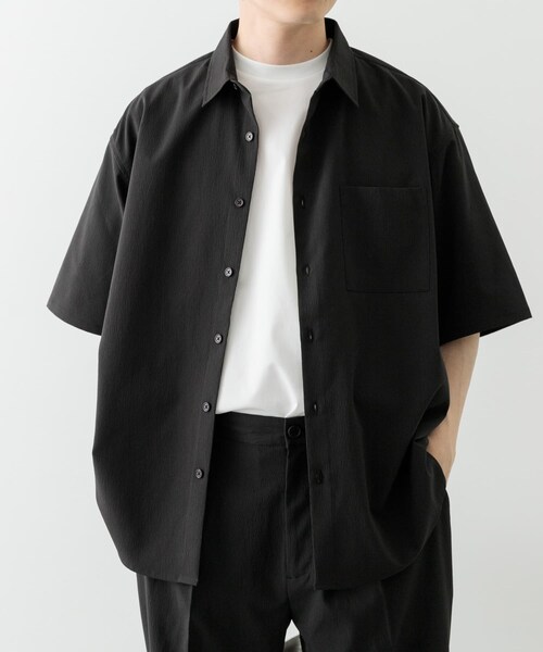 ITEMS URBANRESEARCH（アイテムズ アーバンリサーチ）の「ヨウリュウレギュラーカラー半袖シャツ（シャツ/ブラウス・メンズ・NVY/BRN/BLK・M/L）」の18枚目の写真