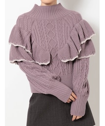 dazzlin | フリルケーブルボリュームニット(ニット/セーター)