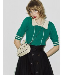 jouetie | ピンタックバイカラーニット(ニット/セーター)