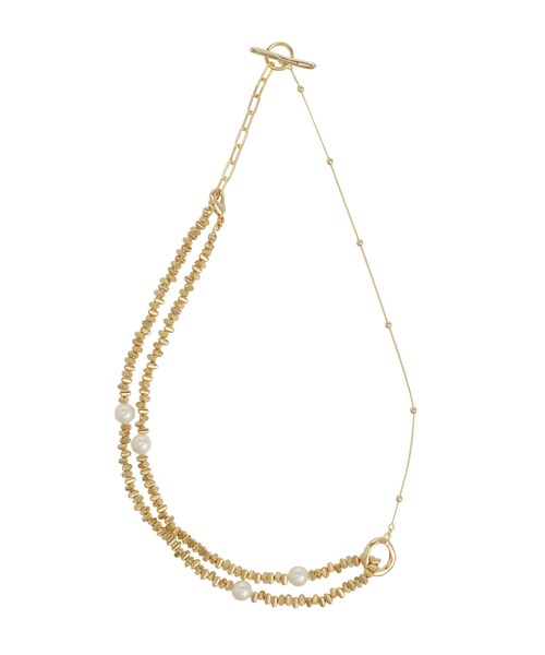 ELENDEEK（エレンディーク）の「3WAY BEADS NECKLACE（ネックレス・レディース・シルバー/ゴールド・F）」の5枚目の写真