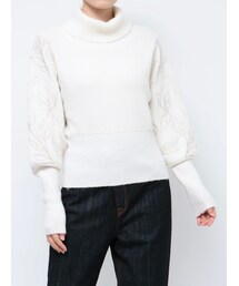 LAGUNAMOON | ショルダーエンブロイダリーニットトップス(ニット/セーター)