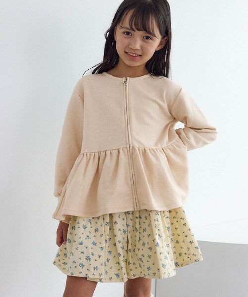 ROPE' PICNIC(ロペピクニック)の「【KIDS/キッズ】ラメ裏毛ペプラムジップカーディガン(カーディガン/ボレロ・キッズ・ブラック/ベージュ/ピンク・L/M/S)」の19枚目の写真