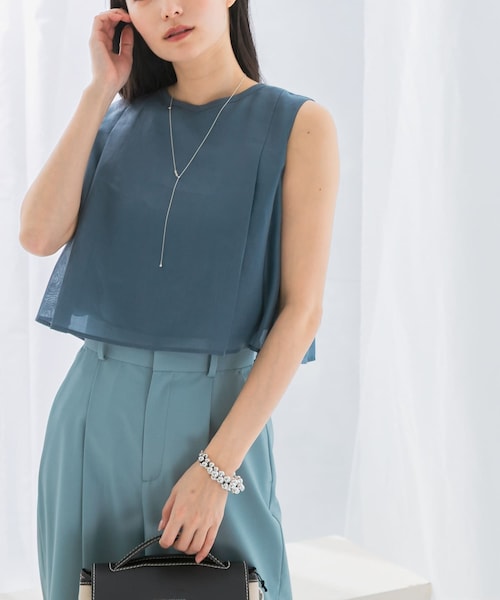 URBAN RESEARCH ROSSO（アーバンリサーチロッソ）の「シアーチンツレイヤードブラウス（シャツ/ブラウス・レディース・WHITE/MAUVE PINK/SLATE BLUE・FREE）」の2枚目の写真