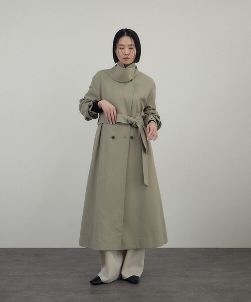 ADAM ET ROPE'（アダムエロペ）の「ニュアンストレンチコート（トレンチコート・レディース・ブラック/カーキ・F）」の6枚目の写真