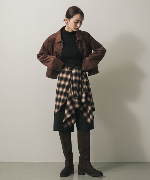 SENSE OF PLACE by URBAN RESEARCH(センスオブプレイスバイアーバンリサーチ)の「FLショートジャケット(テーラードジャケット・レディース・CAMEL/BLACK/BROWN・One)」の14枚目の写真