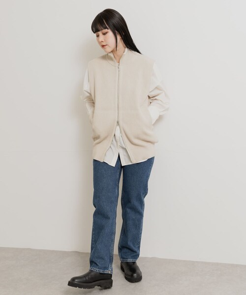 THE GOODLAND MARKET（ザグッドランドマーケット）の「米富繊維　MERCERIZED COTTON RIB VEST（ベスト・メンズ・40IVORY/12GRAY/24ORANGE・1/3）」の10枚目の写真