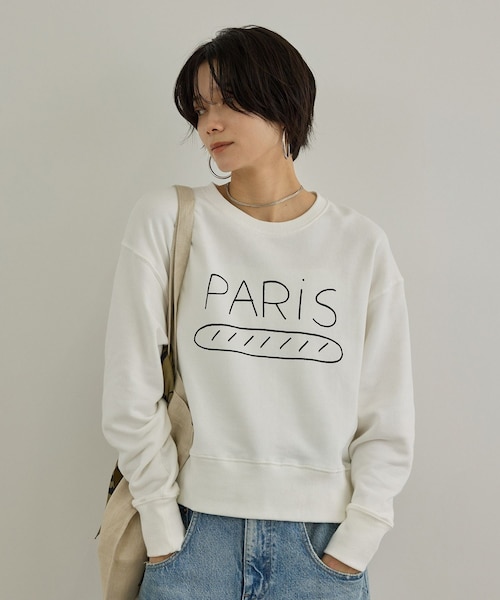 ADAM ET ROPE'(アダムエロペ)の「【Camille de Cussac by SALON】アートプリントスウェット(スウェット・レディース・ホワイト/ホワイト系/ベージュ/ベージュ系・F)」の12枚目の写真