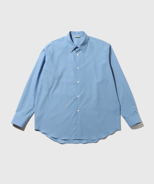 ADAM ET ROPE'(アダムエロペ)の「【AURALEE/オーラリー】WASHED FINX TWILL SHIRT(シャツ/ブラウス・メンズ・ホワイト/ライトグリーン/ブルー・3/4/5)」の16枚目の写真