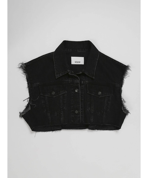 【VEQUM】CUT OFF DENIM VEST