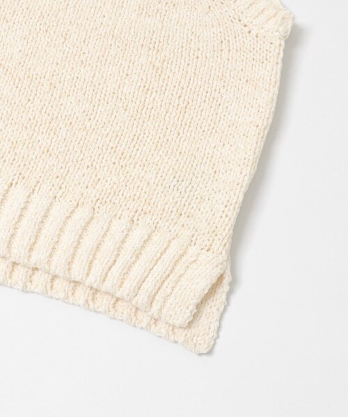 LAATO（ラート）の「mix knit vest（ベスト・レディース・クリーム/コーヒー・Free）」の5枚目の写真