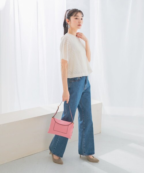 URBAN RESEARCH ROSSO（アーバンリサーチロッソ）の「セミシアーカットジャガードブラウス（シャツ/ブラウス・レディース・OFF WHITE/BLUE/BEIGE/NAVY・FREE）」の9枚目の写真