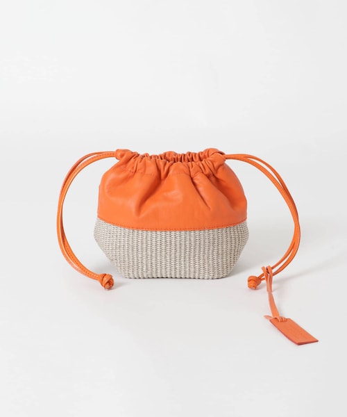 URBAN RESEARCH（アーバンリサーチ）の「MARCO MASI　レザーコンビ巾着（ハンドバッグ・レディース・ORANGE/POLVERE・-）」の2枚目の写真