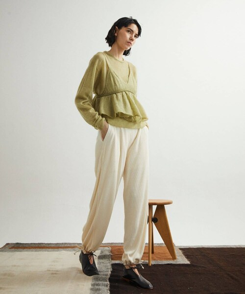 URBAN RESEARCH DOORS(アーバンリサーチドアーズ)の「unfil mohair&silk camisole top(キャミソール・レディース・lightgreen/off white/blue・1)」の10枚目の写真