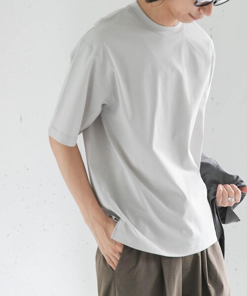 URBAN RESEARCH DOORS（アーバンリサーチドアーズ）の「FORK&SPOON　TEC LINEN T-SHIRTS（Tシャツ/カットソー・メンズ・BLACK/LIGHT GRAY/DARK BLUE・4/5）」の14枚目の写真
