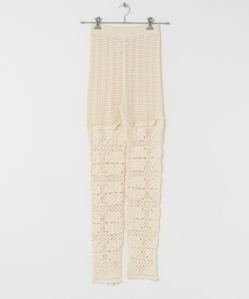 URBAN RESEARCH DOORS(アーバンリサーチドアーズ)の「OPEN SESAME CLUB cashmere lace leggings(レギンス/スパッツ・レディース・white/gray・2)」の4枚目の写真