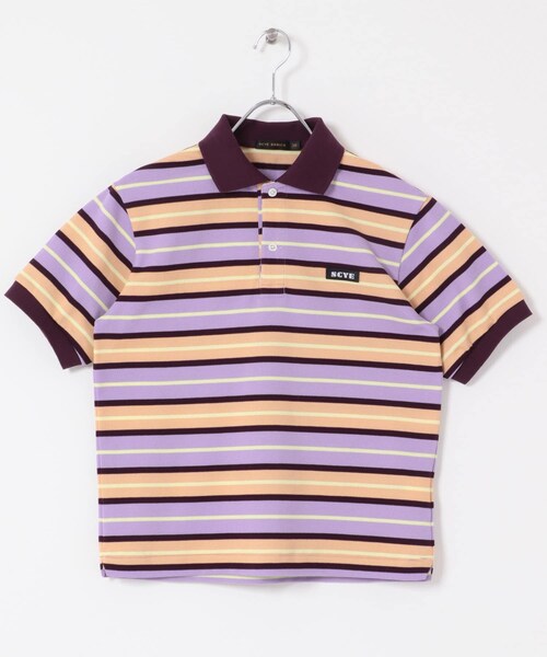 URBAN RESEARCH DOORS(アーバンリサーチドアーズ)の「Scye STRIPEDCOTTONSHIRTS(ポロシャツ・レディース・グリーンST/パープルST・38)」の11枚目の写真