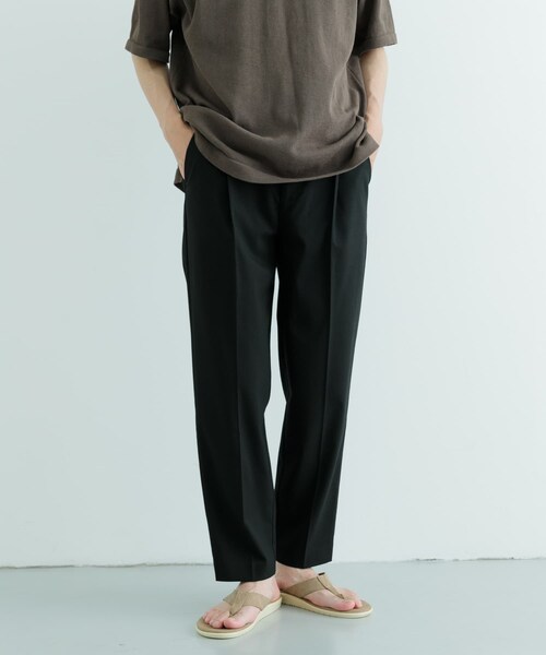 ITEMS URBANRESEARCH（アイテムズ アーバンリサーチ）の「『セットアップ対応』ウォッシャブル×クールタッチTRテーパードパンツ（その他パンツ・メンズ・BLK/BEG/GRY/CHK・S/M/L）」の10枚目の写真