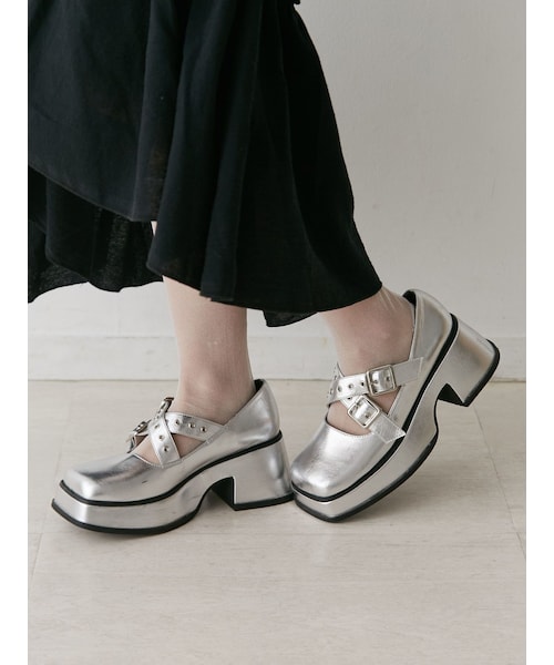 jouetie（ジュエティ）の「プラットフォームバレエシューズ（バレエシューズ・レディース・ブラック/シルバー・M/L）」の14枚目の写真