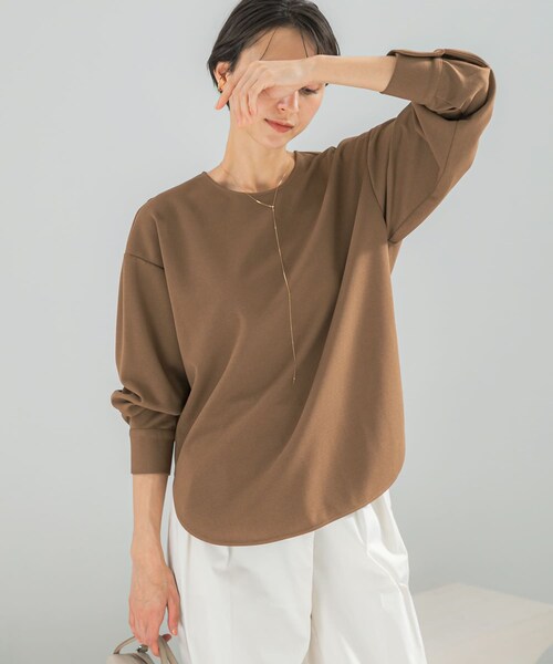 URBAN RESEARCH ROSSO（アーバンリサーチロッソ）の「ストレッチジョーゼットプルオーバー（シャツ/ブラウス・レディース・OFF/MOCHA/BLACK・Free）」の3枚目の写真
