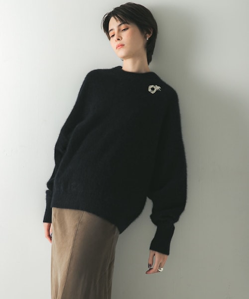 URBAN RESEARCH(アーバンリサーチ)の「FOX/CASHMEREルーズニット(ニット/セーター・レディース・L.PINK/TOP BROWN/BLACK・FREE)」の1枚目の写真