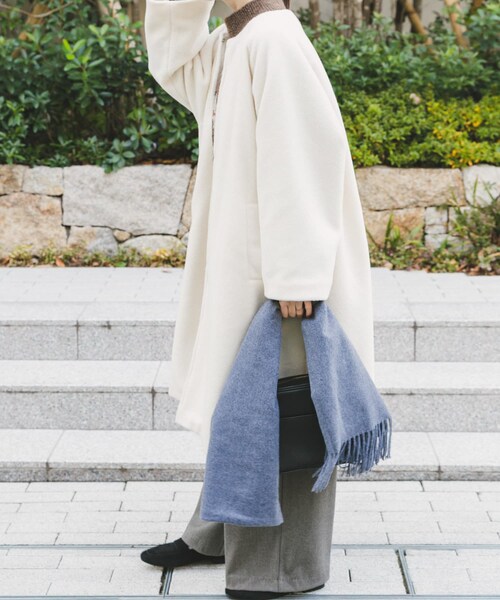 ITEMS URBANRESEARCH（アイテムズ アーバンリサーチ）の「シャーベットカラーコート（テーラードジャケット・レディース・MNT/CREAM/CHOCO・Free）」の5枚目の写真