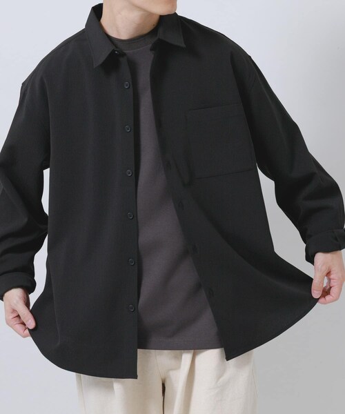 ITEMS URBANRESEARCH(アイテムズ アーバンリサーチ)の「ヨウリュウレギュラーカラー長袖シャツ(シャツ/ブラウス・メンズ・BLK/NVY/OLV/D.GRAY・M/L)」の18枚目の写真