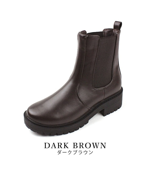 Shoe Fantasy(シューファンタジー)の「トレンド チェルシーブーツ やわらか 防水仕様 晴雨兼用 オールシーズン(ブーツ・レディース・ブラック/グレー/ブラウン・22.0~25.0cm)」の3枚目の写真