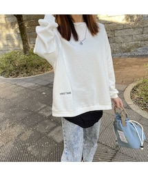 copine | ワンポイント刺繍オーバーサイズスウェット(スウェット)