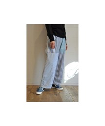 RehersalL | ストライプシャツパッチパンツ(その他パンツ)