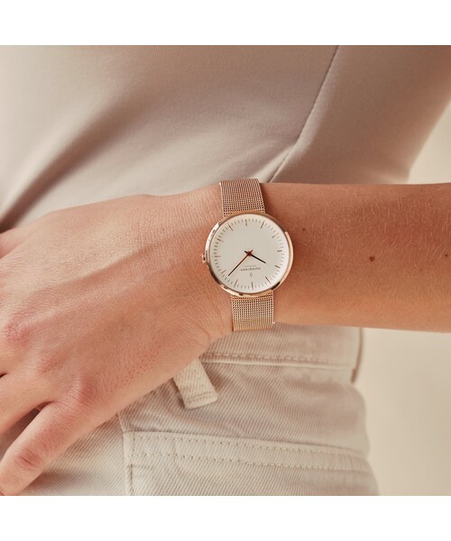 nordgreen（ノードグリーン）の「Infinity - ホワイトダイヤル メッシュストラップ（アナログ腕時計・レディース・ゴールド/シルバー/ローズゴールド・32mm）」の9枚目の写真