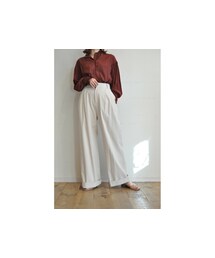 Thomas magpie | コットンツイルワイドパンツ(その他パンツ)