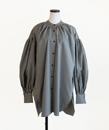 Marient | ギンガムチェックギャザーBL(シャツ/ブラウス)